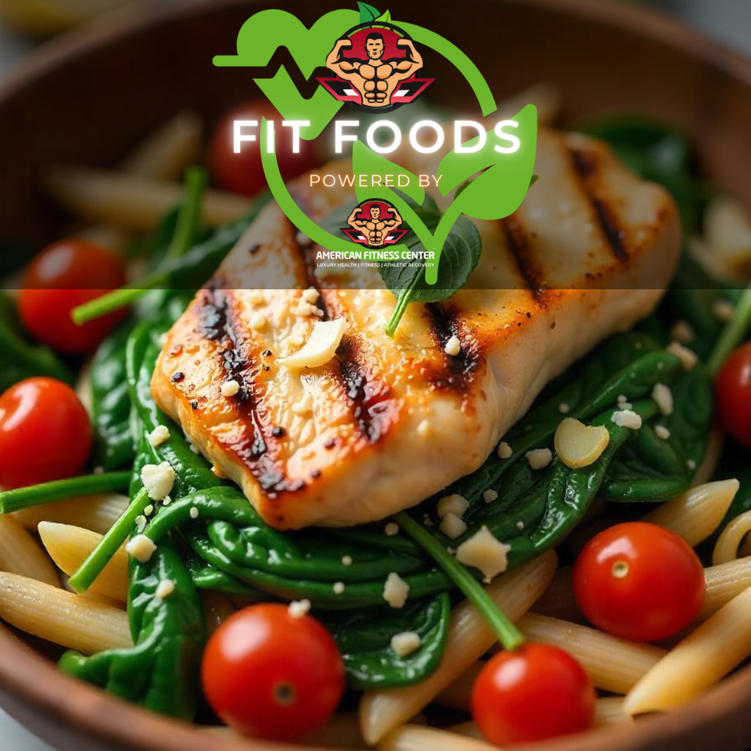 Grilled Chicken & Spinach Whole Wheat Pasta