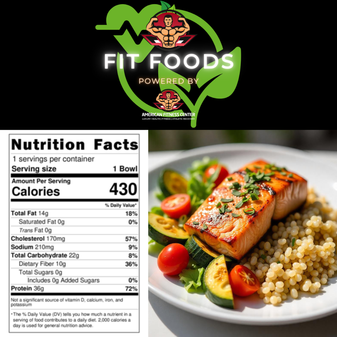 Grilled Salmon and Veggie Bowl