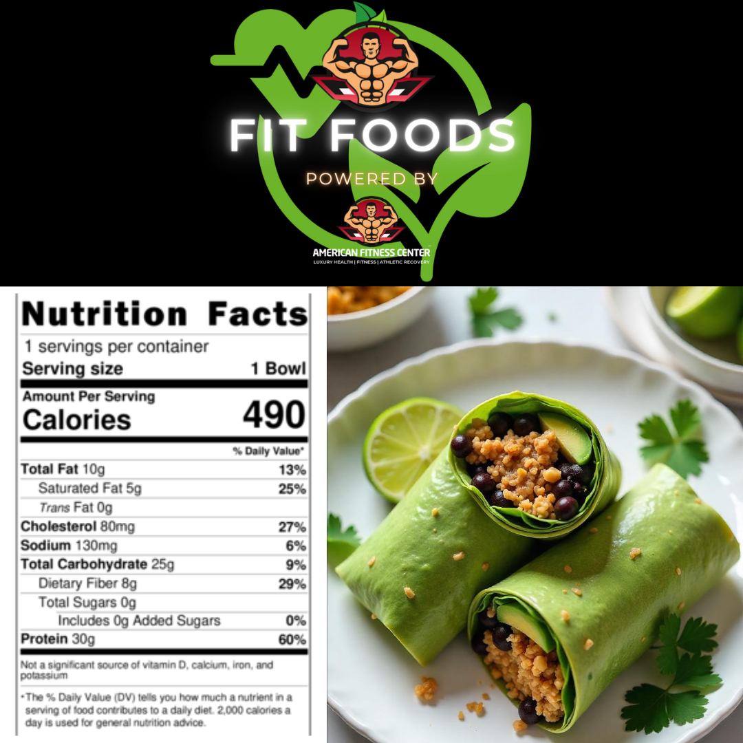 Ground Turkey & Black Bean Spinach Wraps