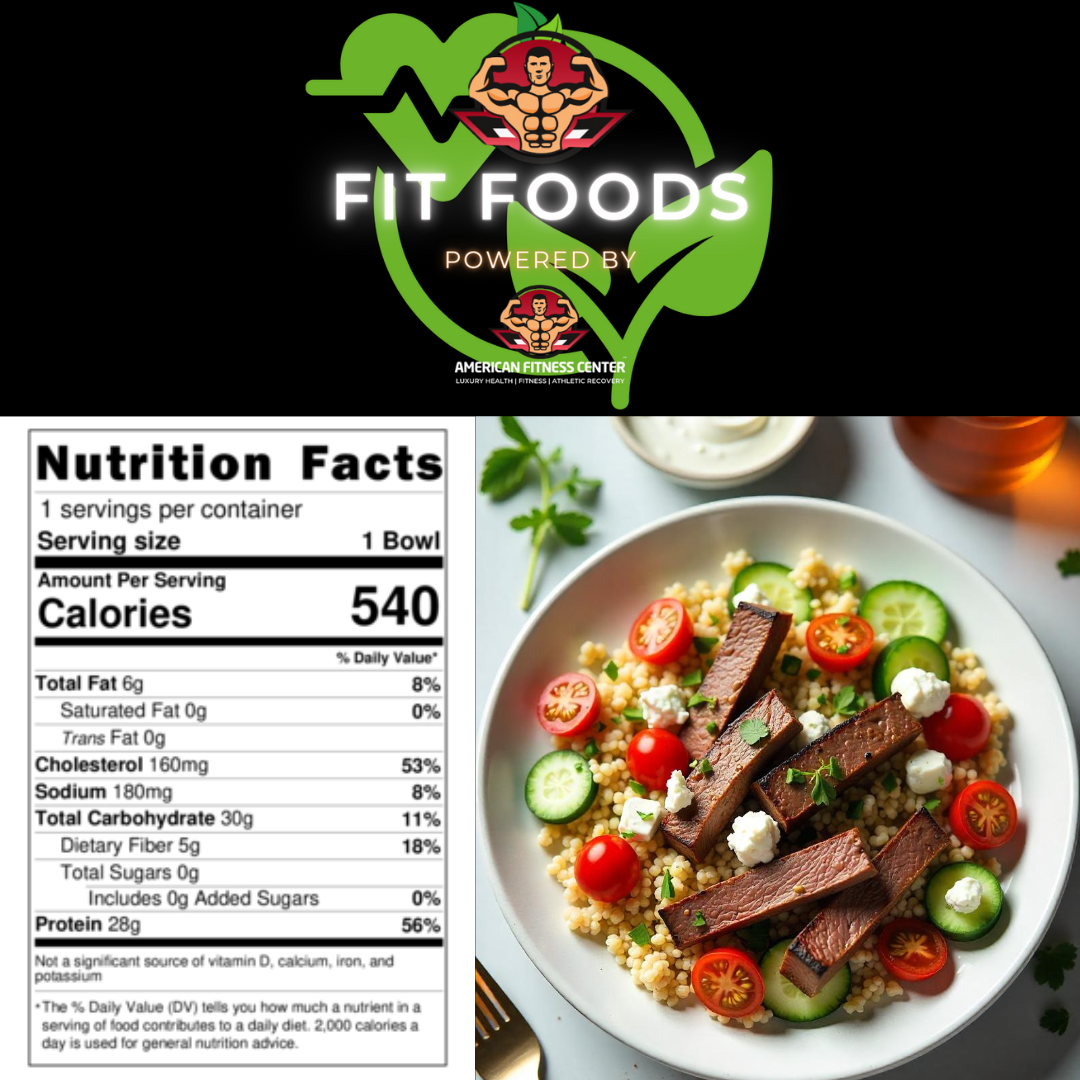 Mediterranean Grilled Beef & Couscous Bowl