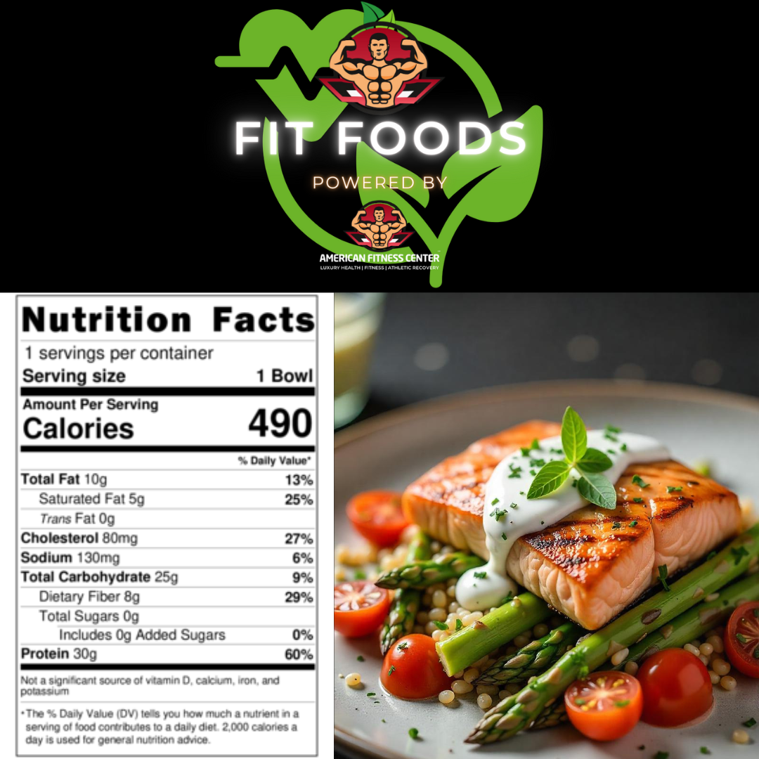 Lemon Herb Salmon and Asparagus Bowl